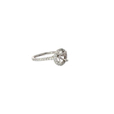 PLATINUM .40CT G VS2 ROUND ENGAGEMENT WITH HALO SEMI-MOUNTING